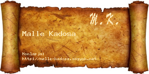 Malle Kadosa névjegykártya